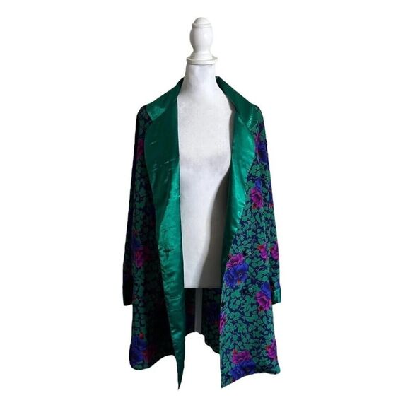 Vintage 80s Victorias Secret Satin Gold Label Kimono PJ Intimate Robe US Small - Picture 3 of 9